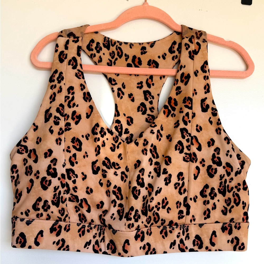 Fabletics Leopard Print Sports Bra